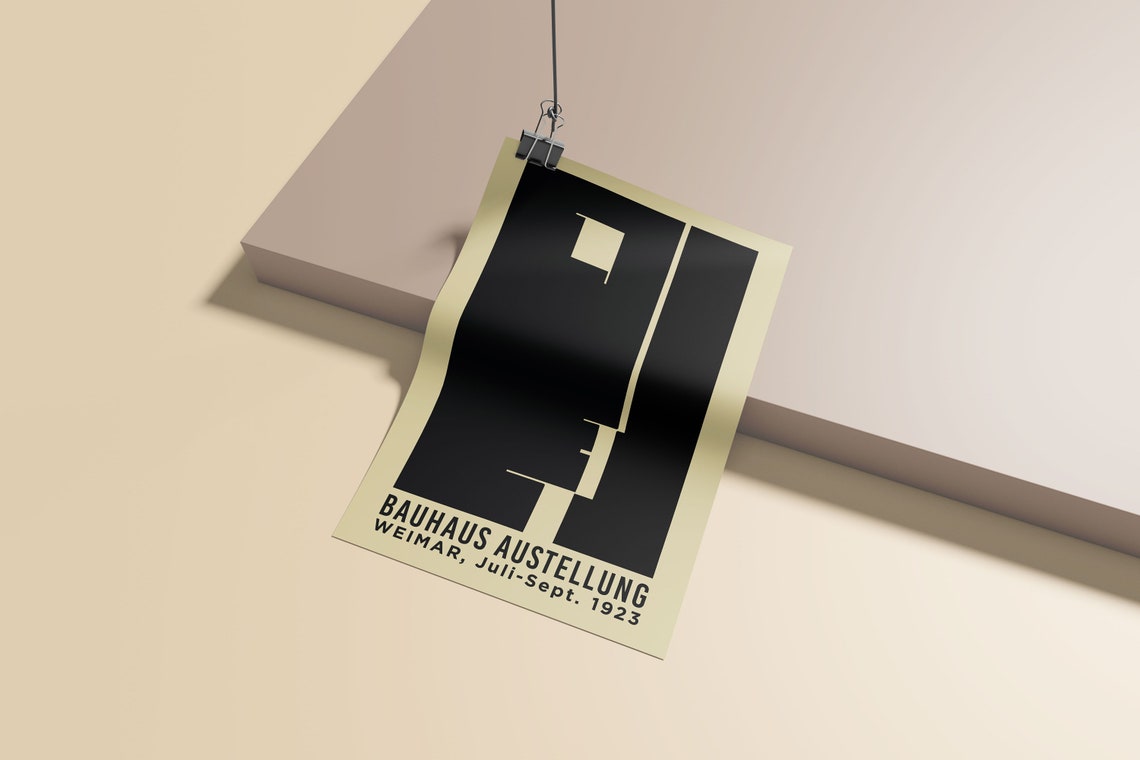 Bauhaus Ausstellung Weimar 1923 Black Geometric Figure Poster - Image 2