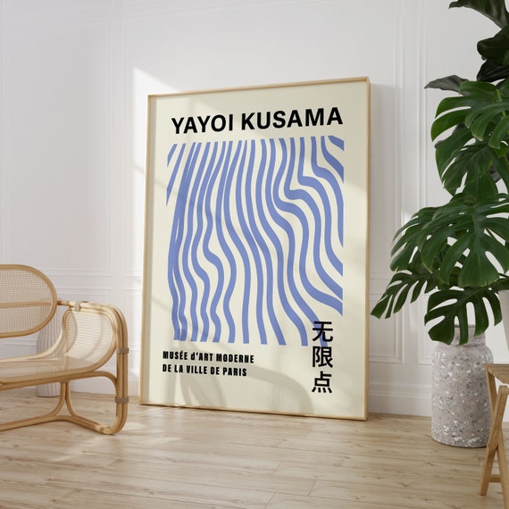 Yayoi Kusama Exhibition Poster Gallery Wall Art Kusama Print Kusama Nets Japanese Decor Printable Minimalist Poster