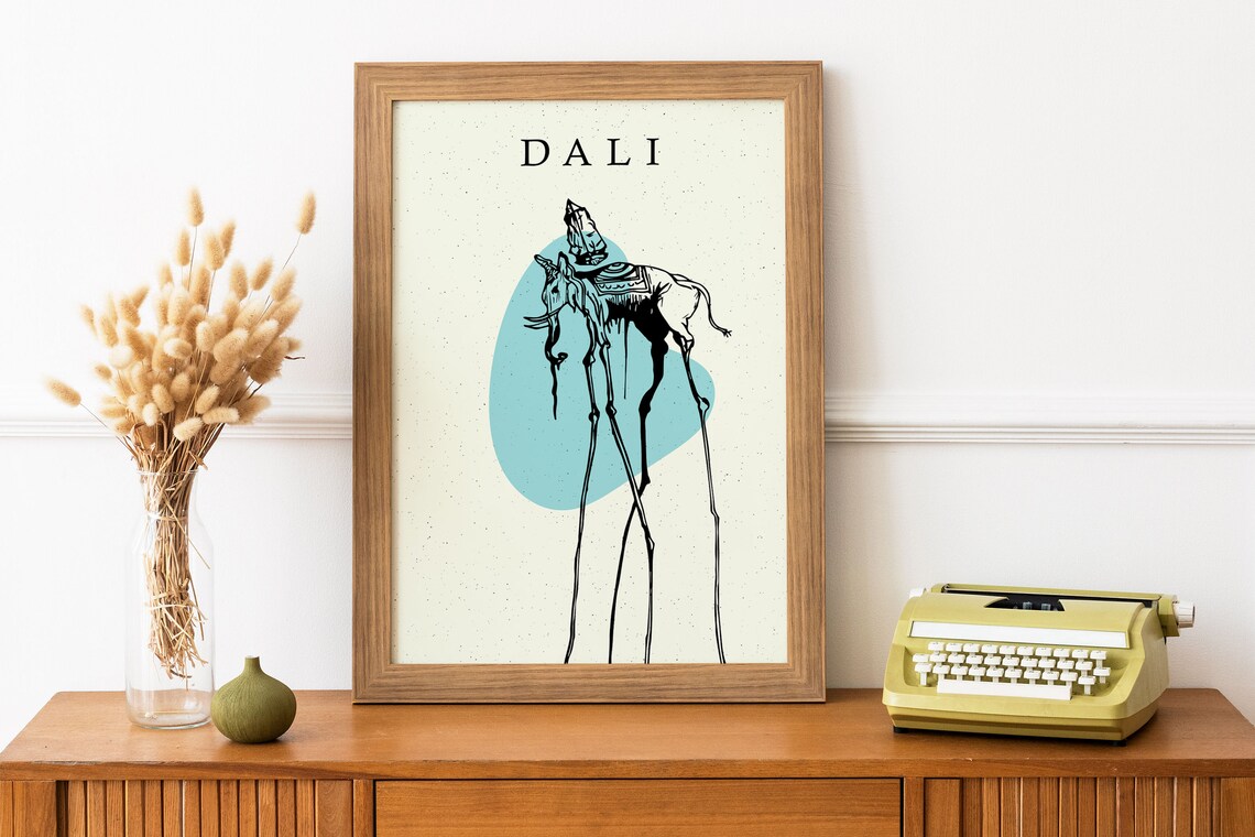 Salvador Dali Red Elephant Surrealism Art Print - Image 5