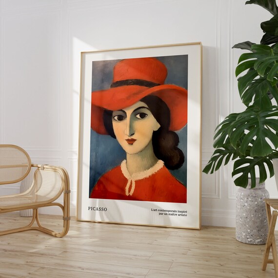 Pablo Picasso Woman Portrait Wall Art Print Vintage Maximalist Abstract Geometric Poster Famous Artist Print Instant