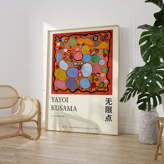Yayoi Kusama Colorful Polka Dot Infinity Net 1987 Exhibition Poster