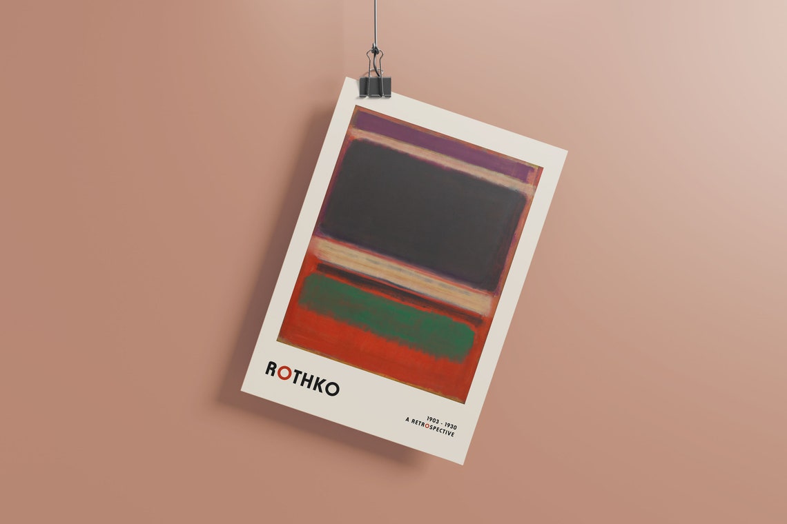 Mark Rothko Black Red Green Color Field Retrospective Art Poster - Image 4