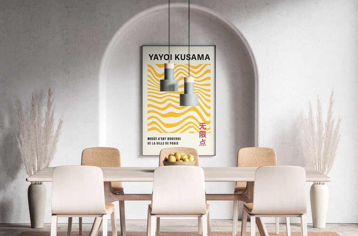 Yayoi Kusama Exhibition Poster, Minimalist Art Print - Image 4