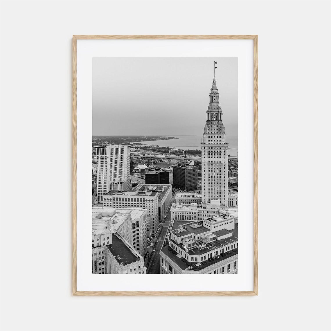 Cleveland Photo Poster Print No 1 Cleveland Black And White Art Cleveland Wall Photography Cleveland Travel Cleveland Map Poster
