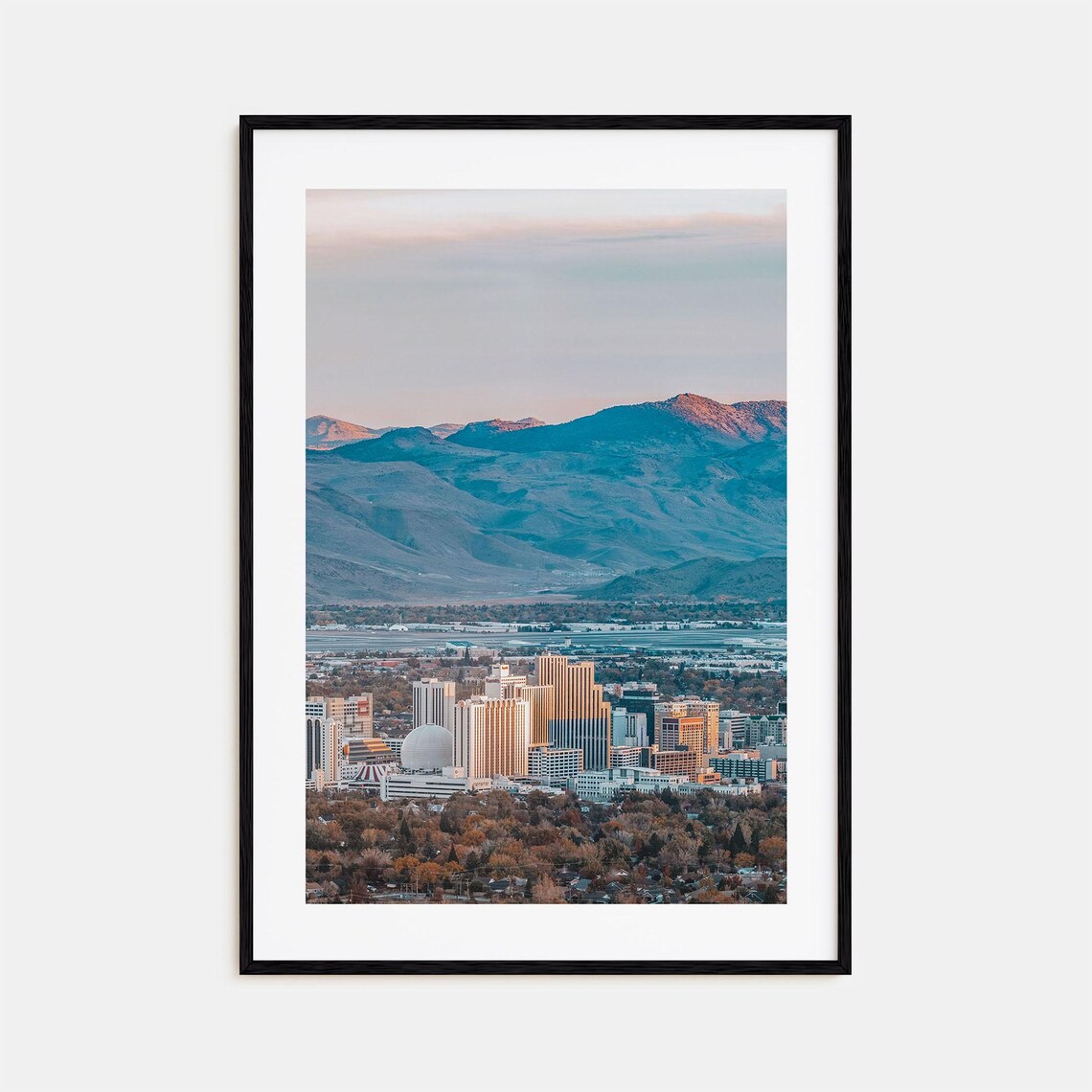 Reno Colorful Travel Poster, Street Map Art Print