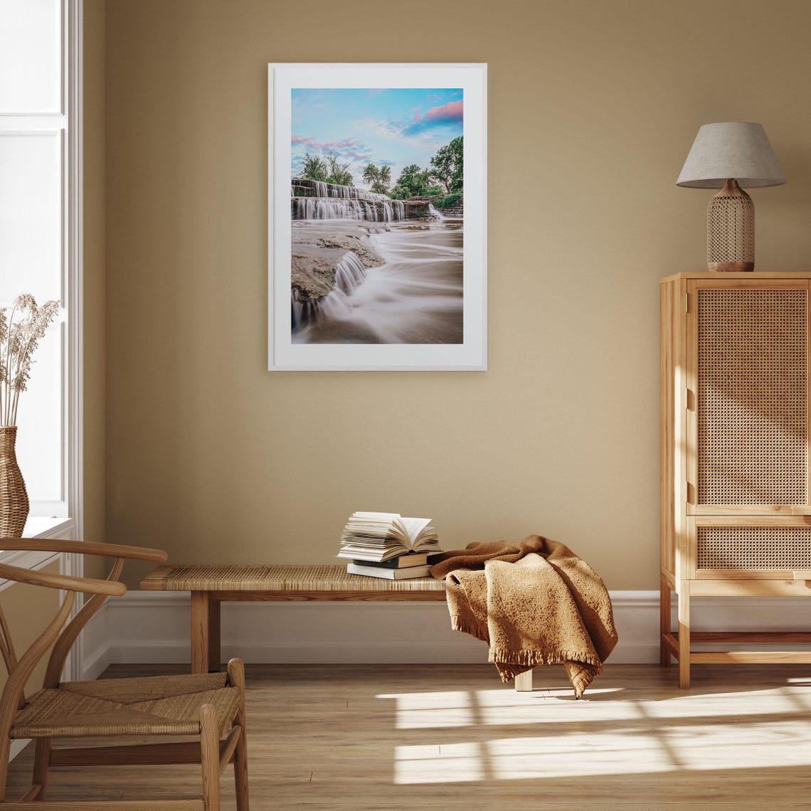 Fort Worth Texas Waterfall Long Exposure Cascading Falls Poster - Image 3