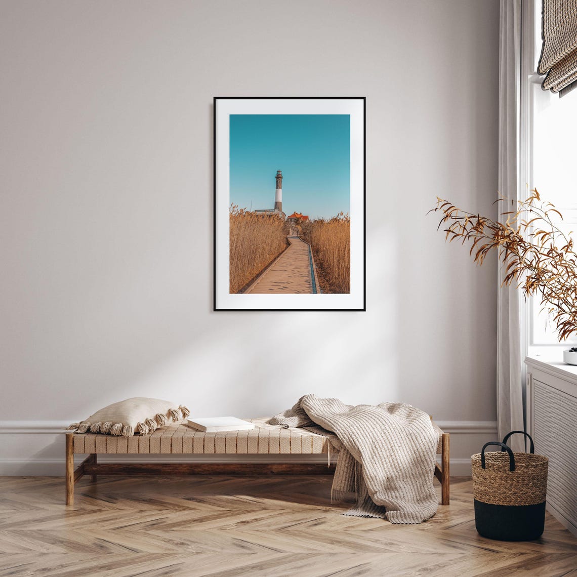 Fire Island New York Lighthouse Boardwalk Dunes Sunny Photo Poster - Image 2