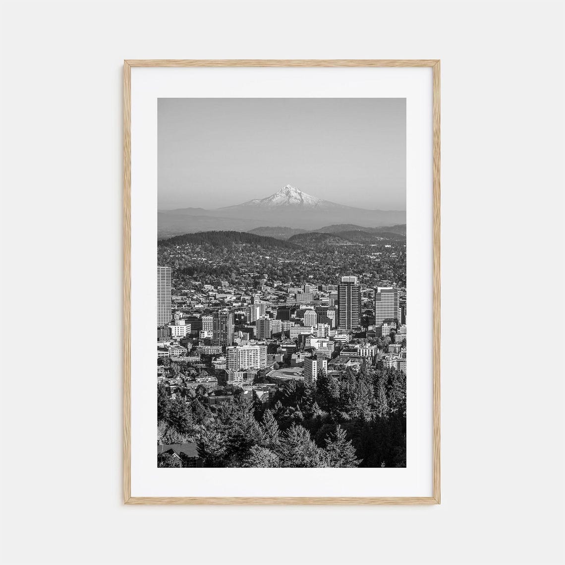 Portland Oregon Photo Poster Print Portland Oregon Black And White Wall Art Portland Oregon Photography Travel Map Poster