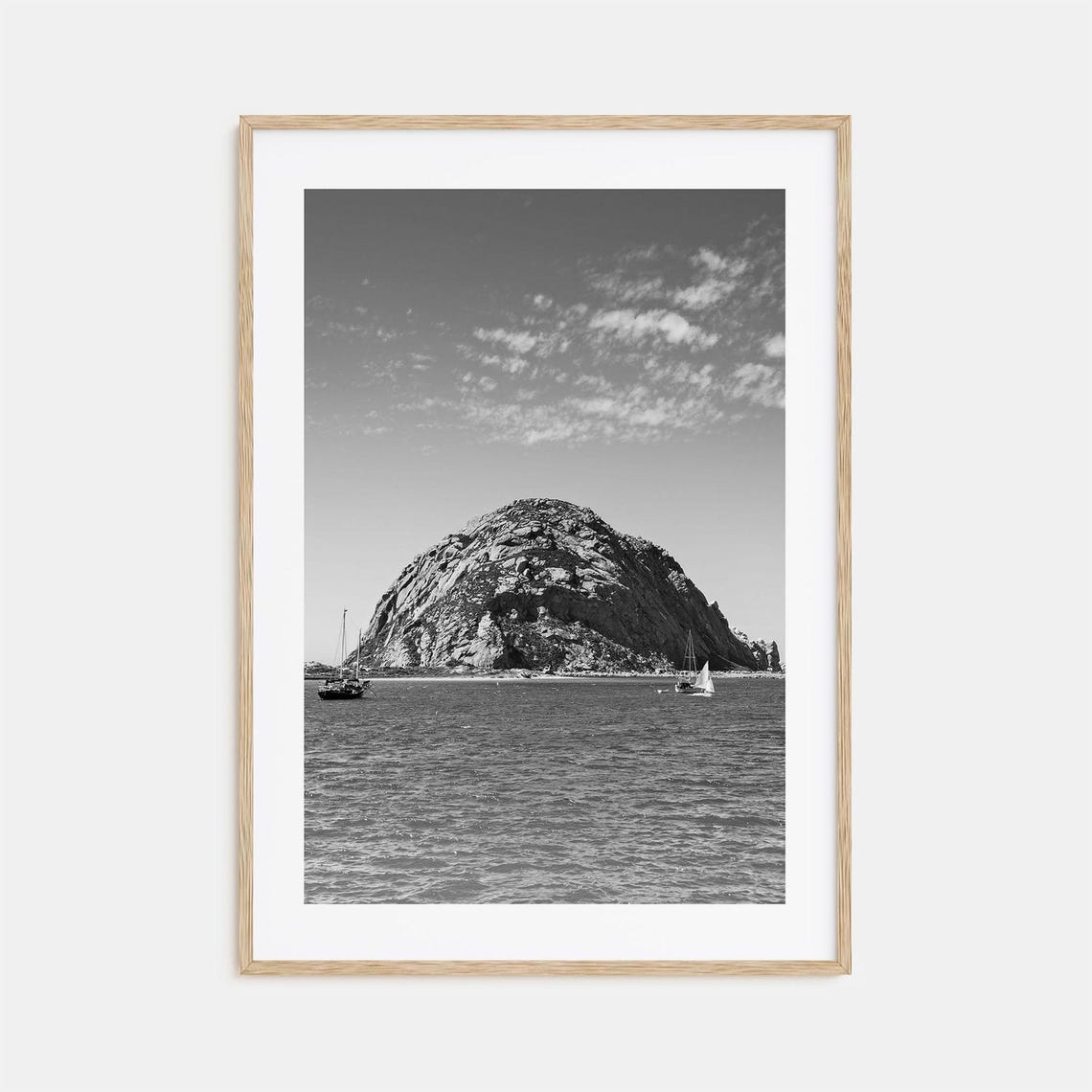Morro Bay Black And White Travel Poster