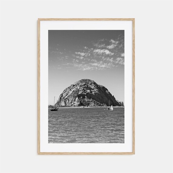 Morro Bay Black And White Travel Poster