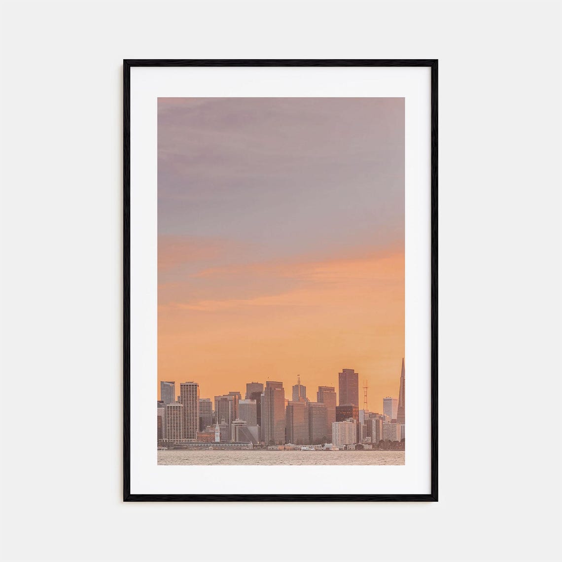 San Francisco Skyline Sunset Bay Waterfront City View Poster
