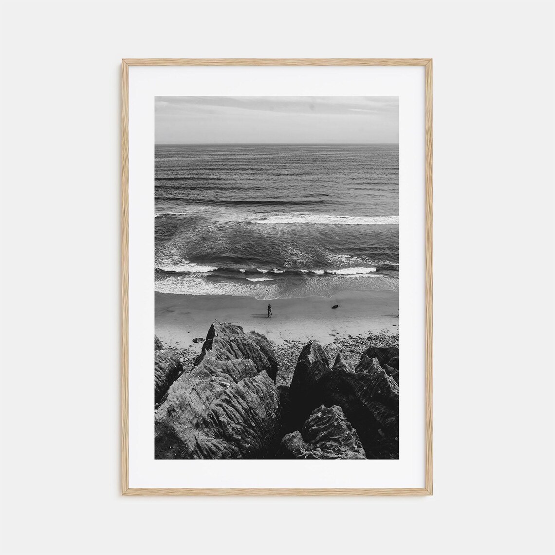 Montauk Black And White Travel Poster Print