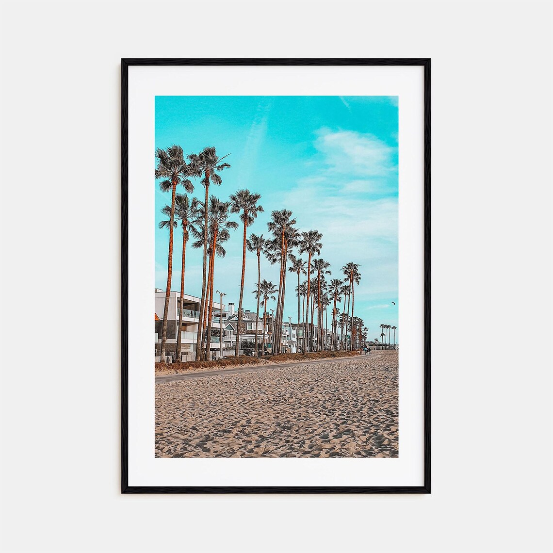 Venice Beach Colorful Travel Poster, City Map