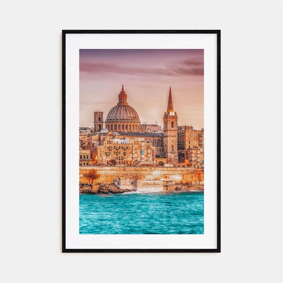 Malta Colorful Travel Poster, Street Map Wall Art
