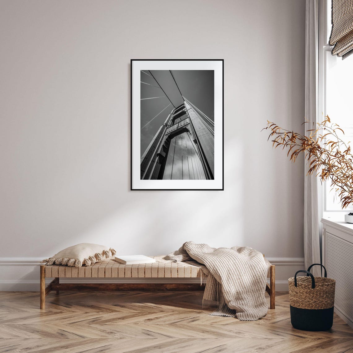 Iconic Golden Gate Bridge Tower San Francisco Architecture Poster - Image 2