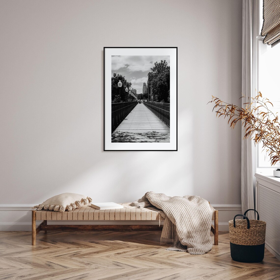 Kansas City Black And White Travel Poster, Map Art Print - Image 2