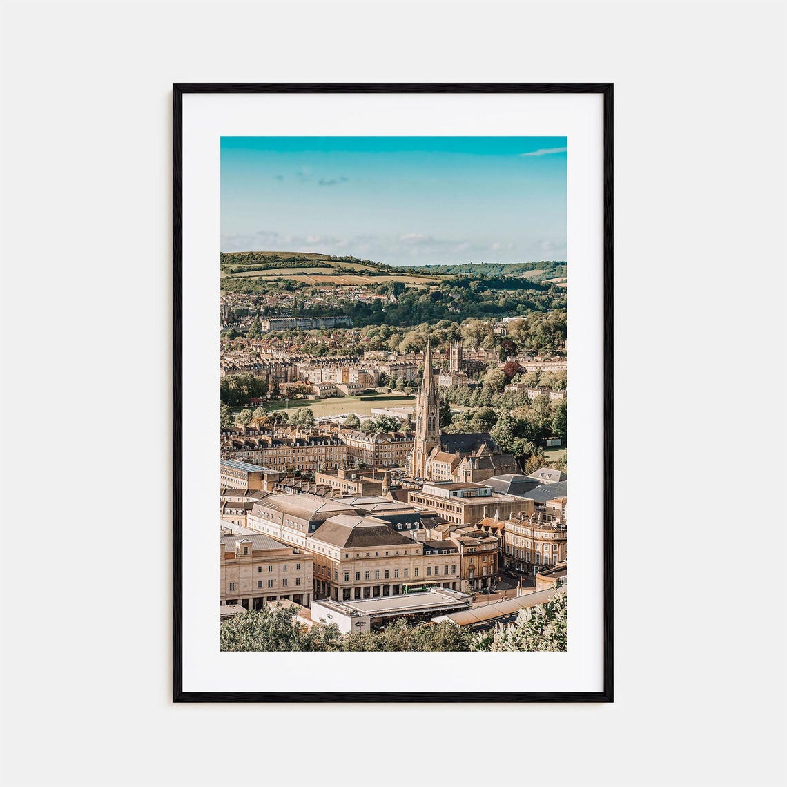 Bath England Historic Stone City In Rolling Green Hills Photo Poster