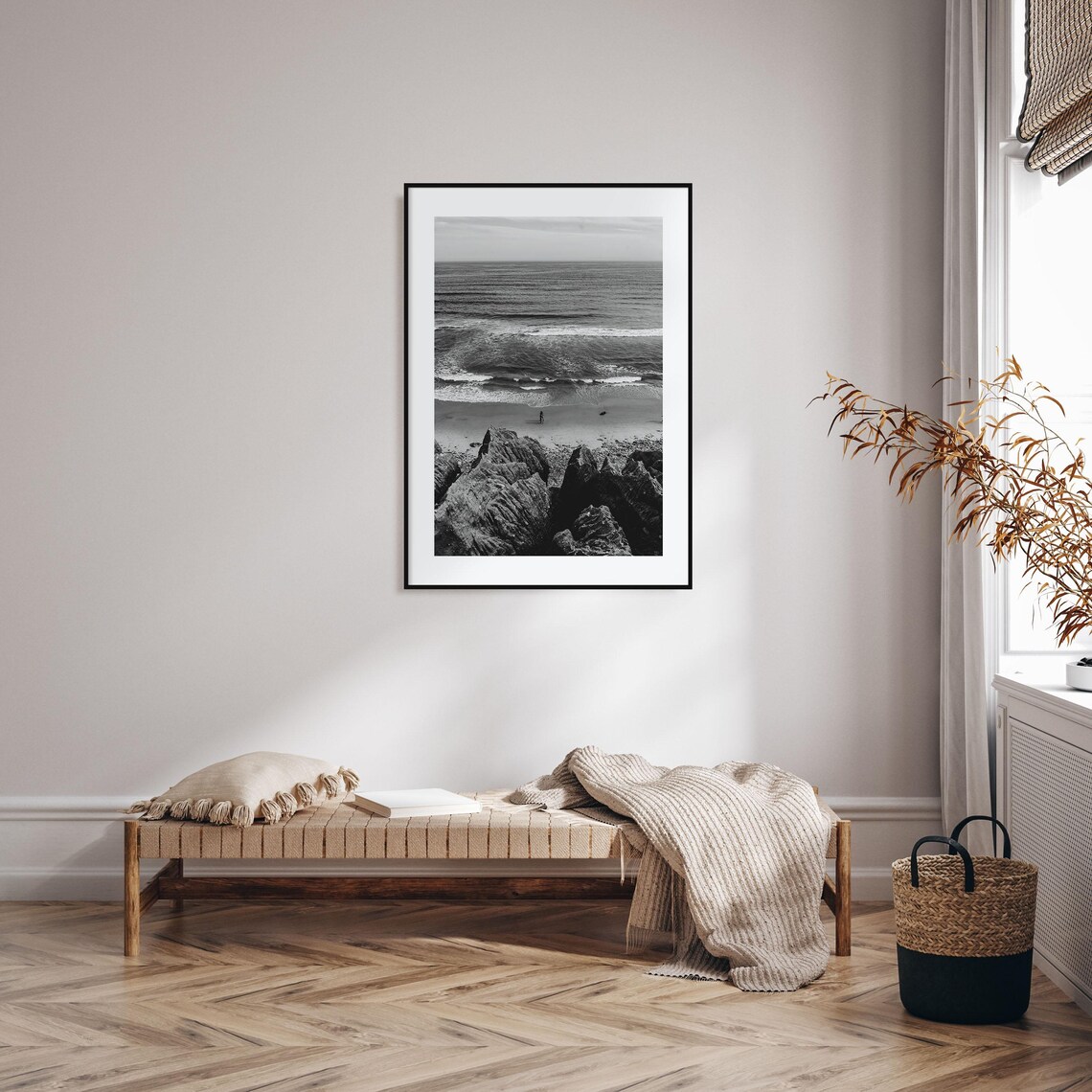 Montauk Black And White Travel Poster Print - Image 2