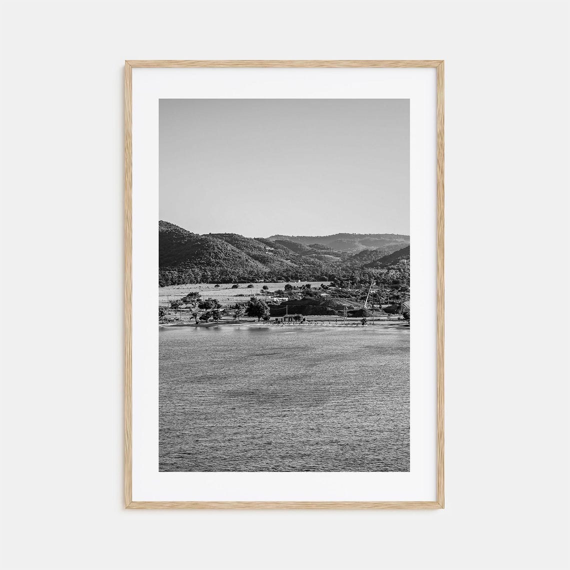 Saint Croix Caribbean Bay Hills Black and White Island Poster
