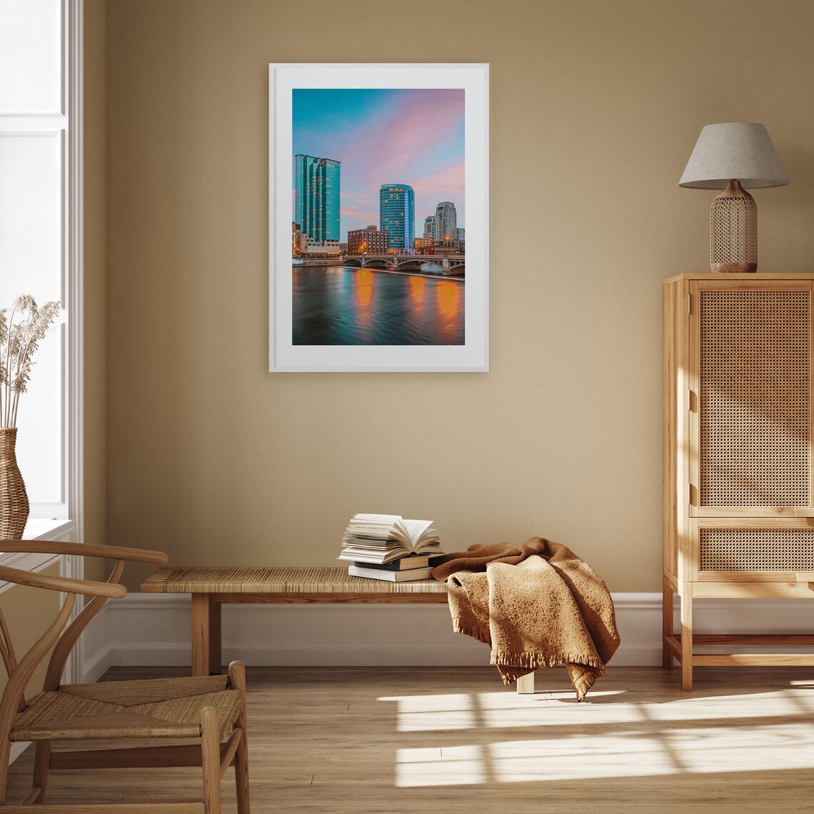 Grand Rapids Colorful City Map Travel Poster Print - Image 2