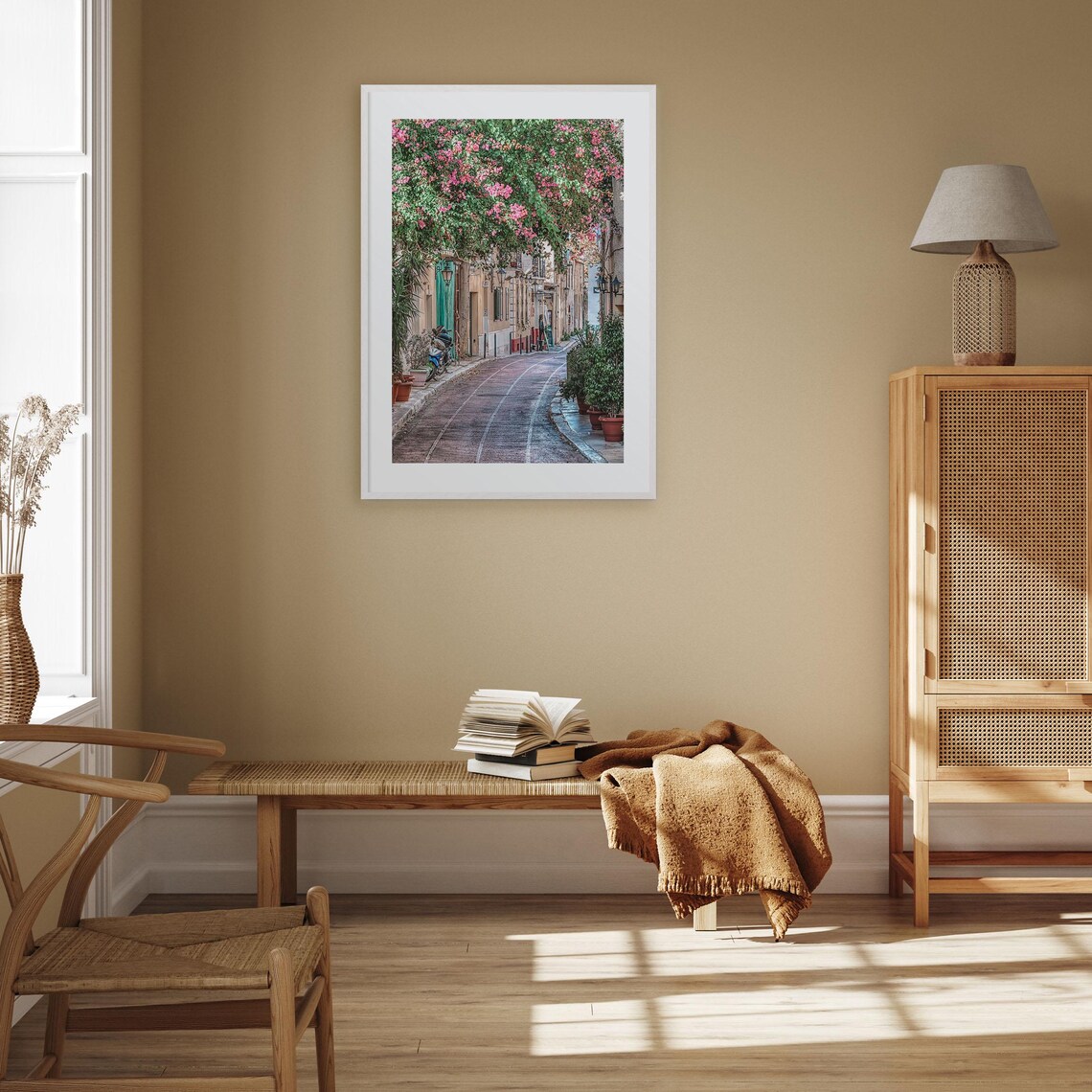 Athens Greece Bougainvillea Street Plaka Old Town Travel Photo Poster - Image 3