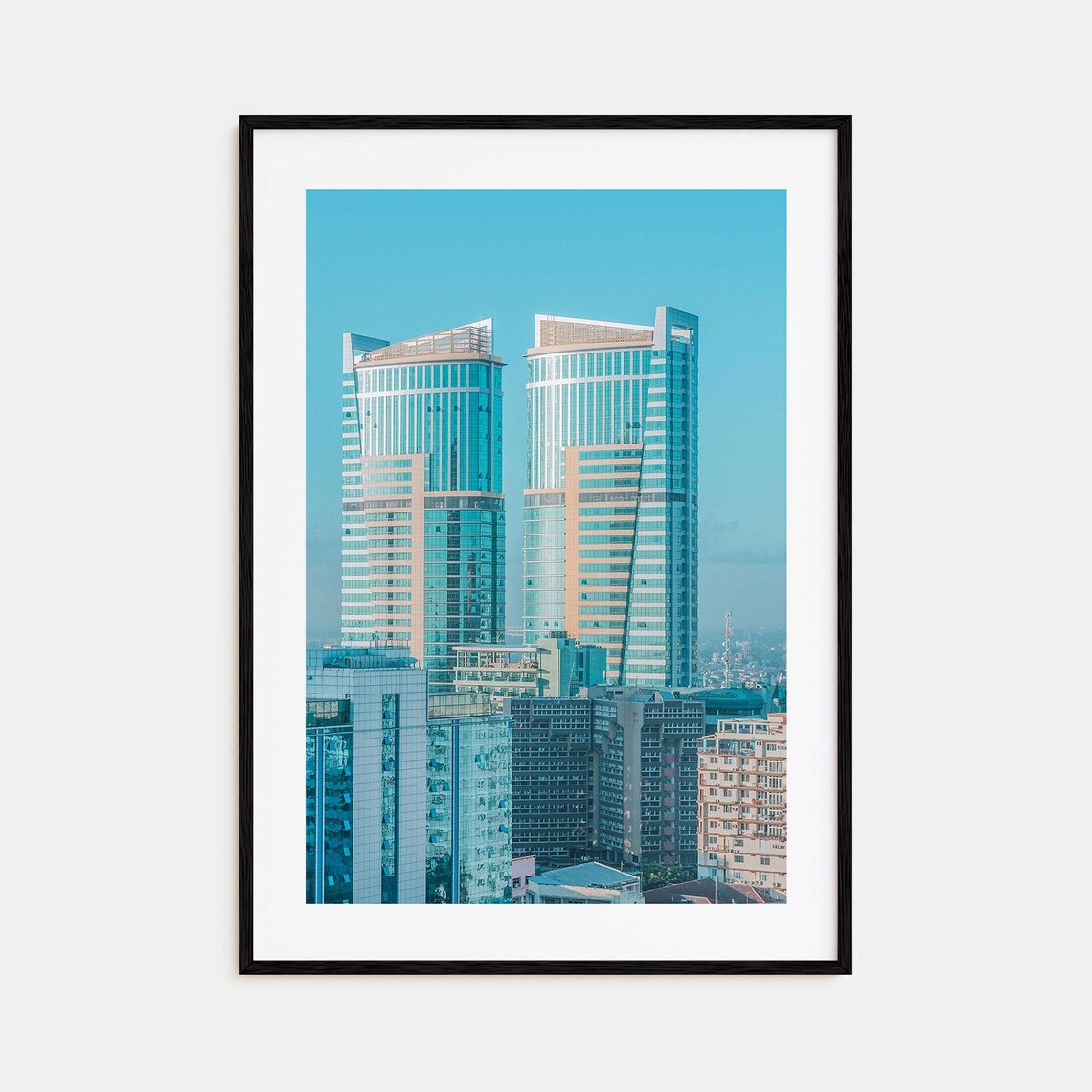 Dar Es Salaam Twin Tower Glass Skyscraper Skyline Tanzania Poster
