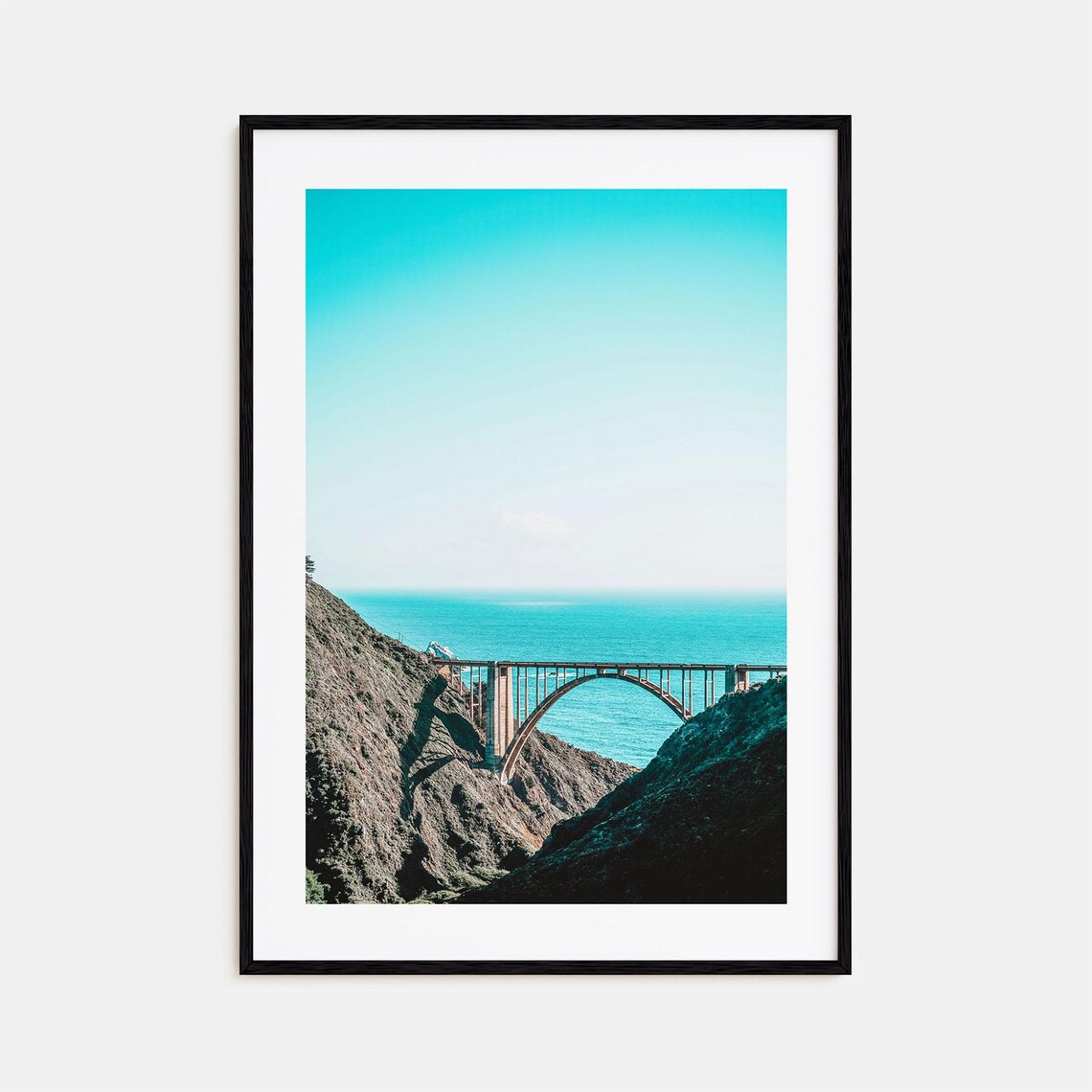 Bixby Creek Bridge Colorful Travel Poster Print