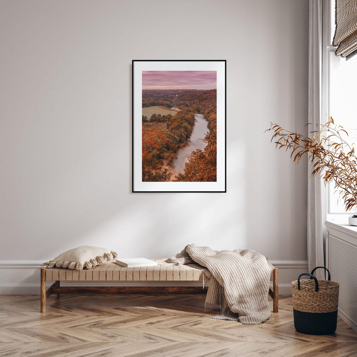 Arkansas Autumn River Valley Fall Foliage Sunset Photo Poster - Image 2