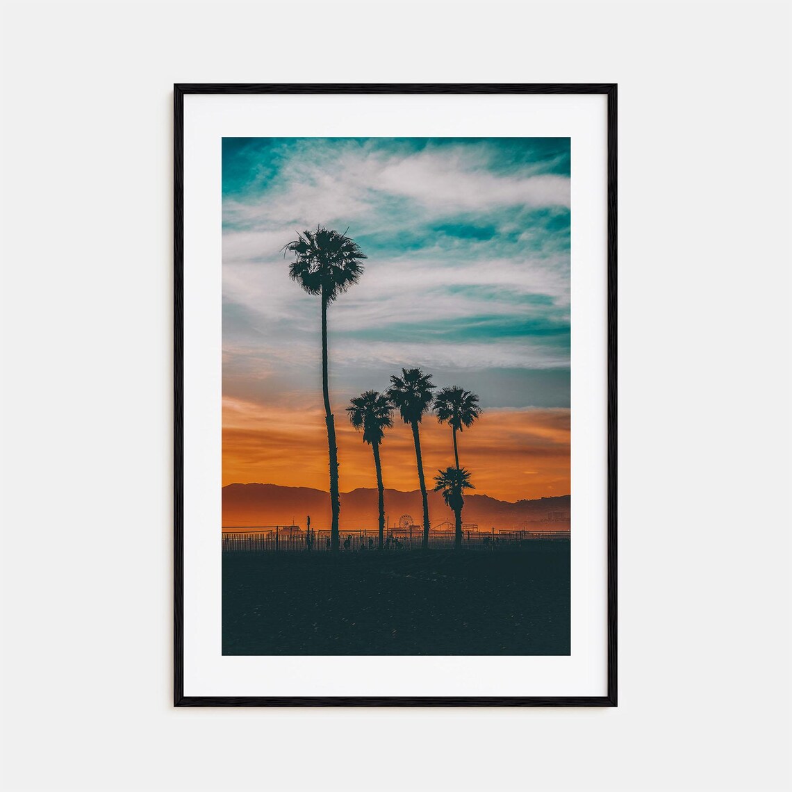 Venice Beach Colorful Travel Poster, Street Map