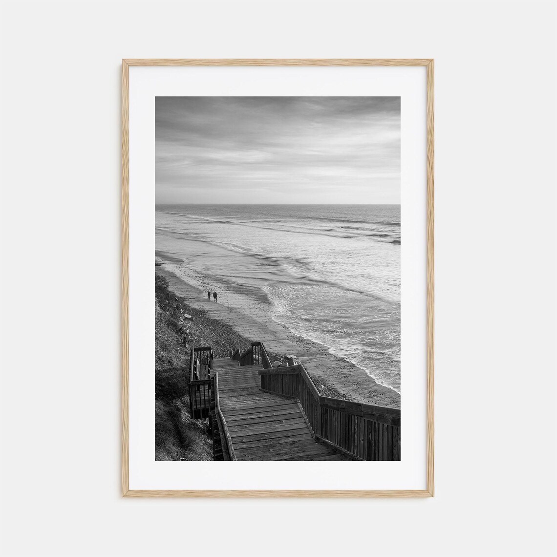 Encinitas Black and White Travel Poster Art Print