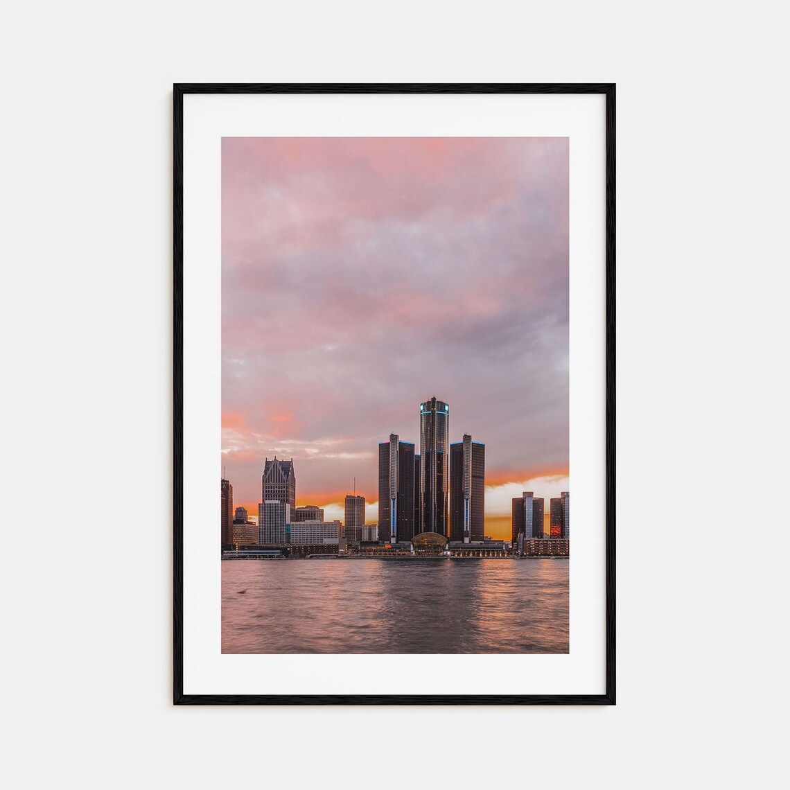 Detroit Colorful Poster Print No 2, City Map