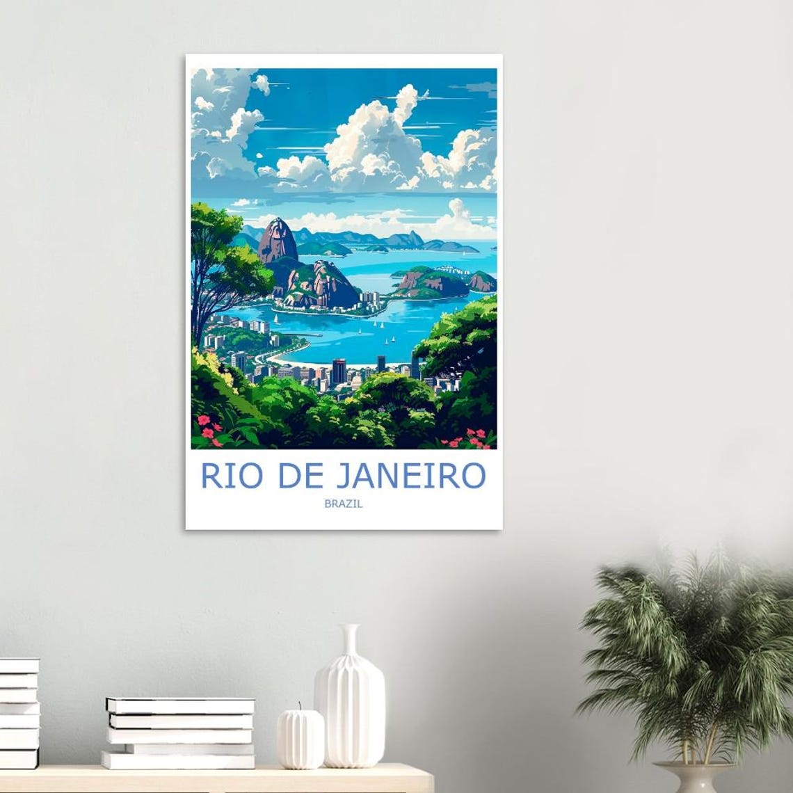 Rio De Janeiro Brazil Sugarloaf And Guanabara Bay Travel Poster - Image 2