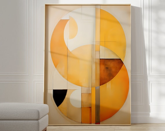 Abstract Wall Print Neutral Gallery Wall Art Exhibition Poster Modern Wall Art Aesthetic Room Decor Colorful Geometric Home Decor