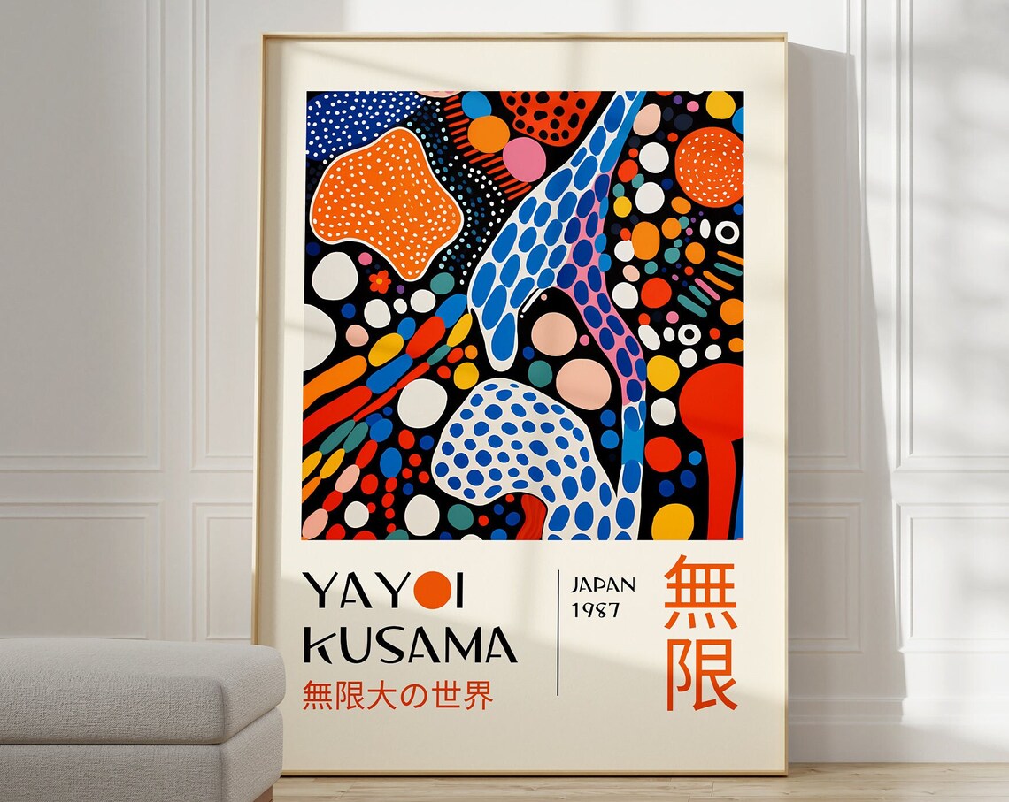Yayoi Kusama Japanese Abstract Poster Print