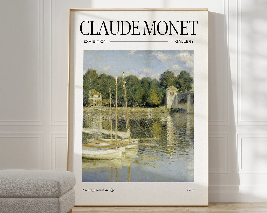 Claude Monet Mid Century Modern Wall Art Print