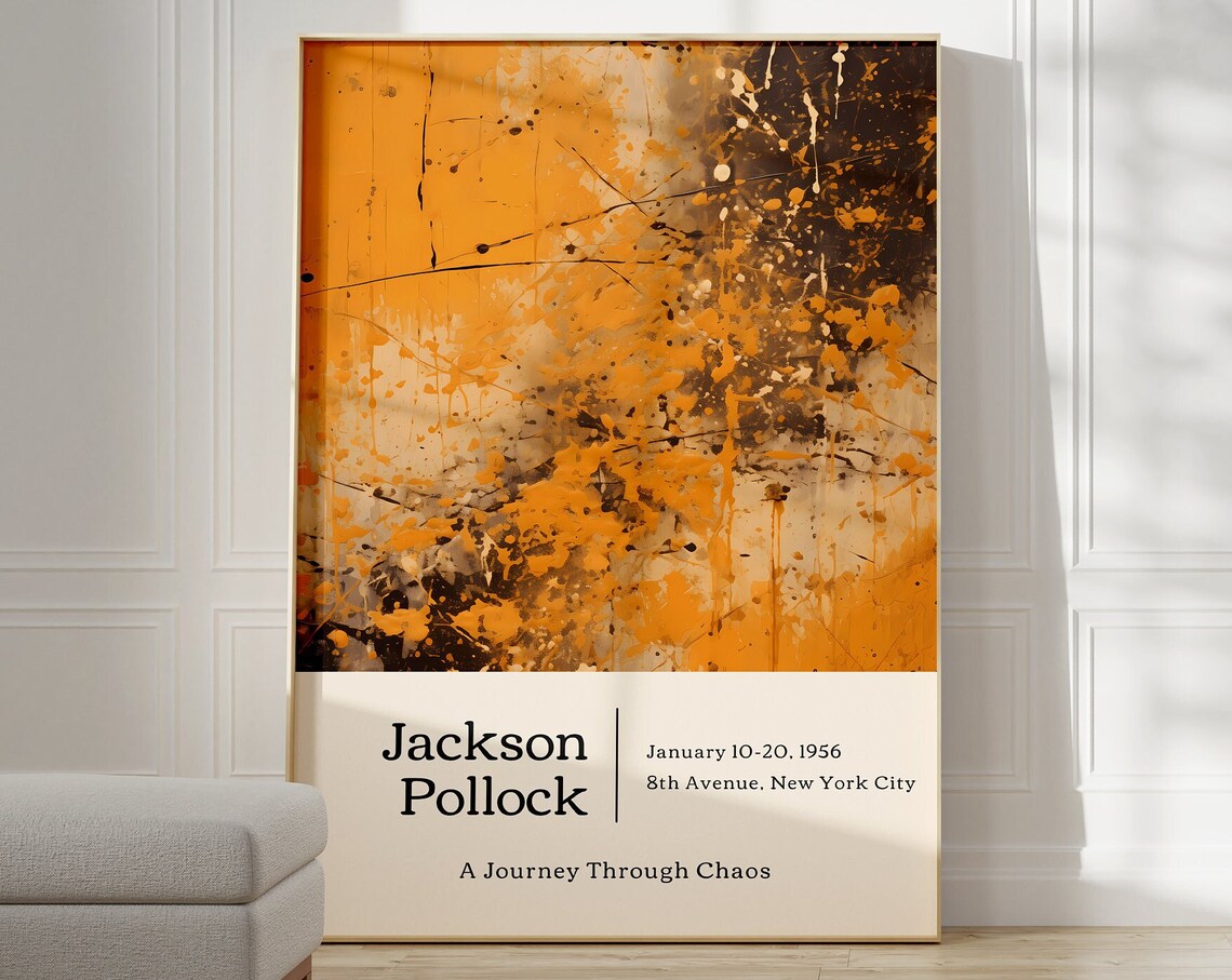 Jackson Pollock Trendy Wall Art Poster Print - Image 5