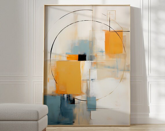 Abstract Wall Print Neutral Gallery Wall Art Exhibition Poster Modern Wall Art Aesthetic Room Decor Colorful Geometric Home Decor