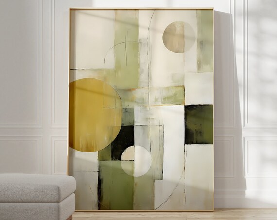 Abstract Wall Print Neutral Gallery Wall Art Exhibition Poster Modern Wall Art Aesthetic Room Decor Colorful Geometric Home Decor