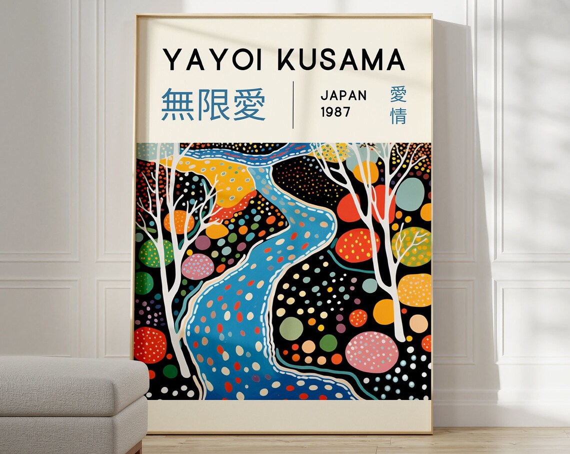 Yayoi Kusama Abstract Japanese Wall Art Poster