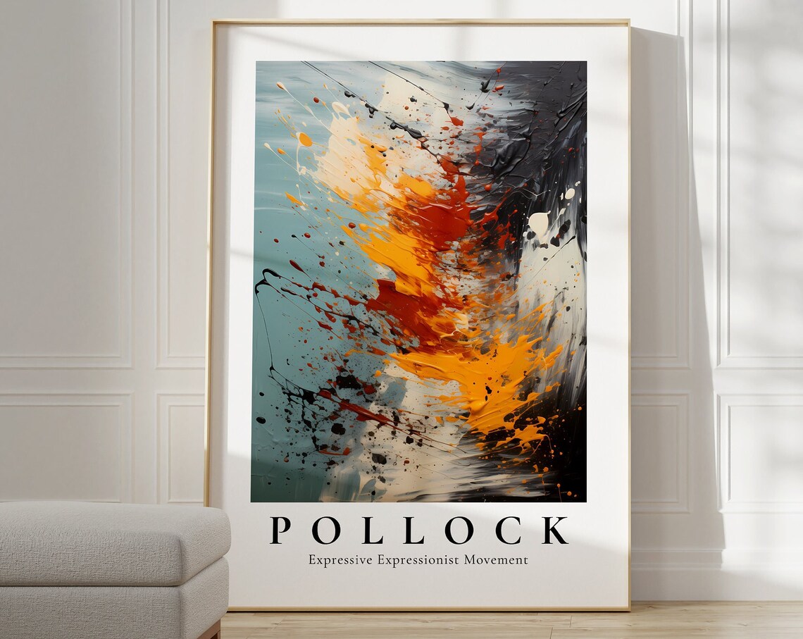 Jackson Pollock Modern Maximalist Abstract Art Print