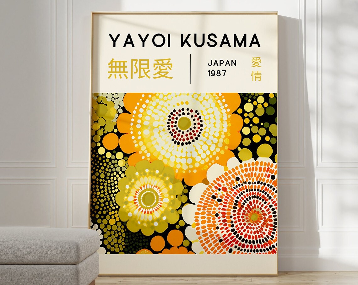 Yayoi Kusama Abstract Gallery Wall Art Poster