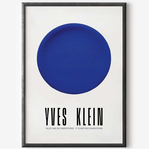 Yves Klein Abstract Blue Circle Poster Exhibition Poster Le Monochrome Print Blue Wall Decor Museum Exhibition Print