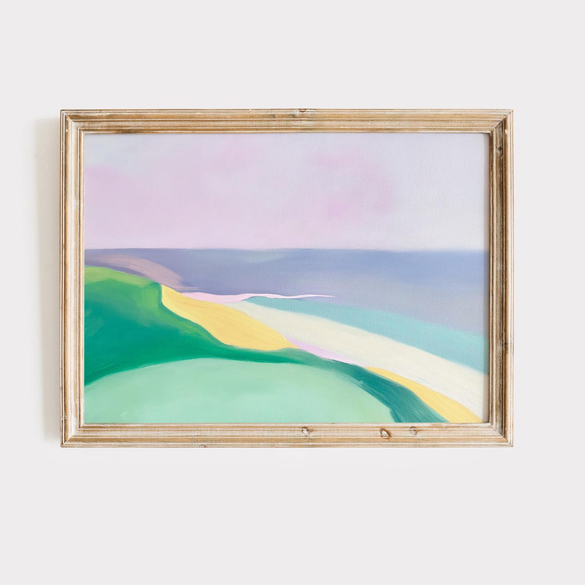 Abstract Lavender Beach Minimalist Pastel Seascape Art Poster
