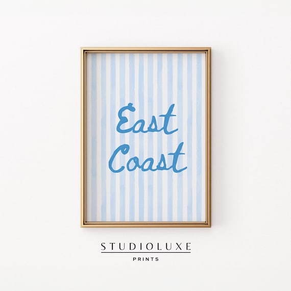 East Coast Beachy Coastal Poster for Granddaughter