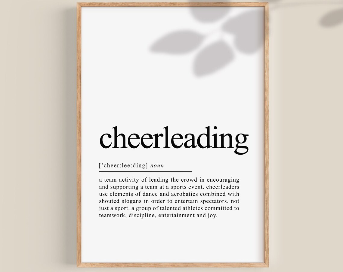 Cheerleading Gifts Cheer Squad Poster Cheerleader Gifts Cheer Team Teenage Girls Room Decor Cheer Squad Wall Prints Downloads