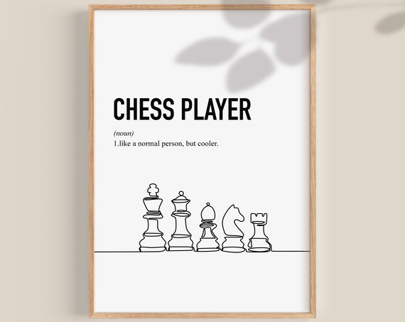 Chess Decor Poster Print, Gift for Chess Player