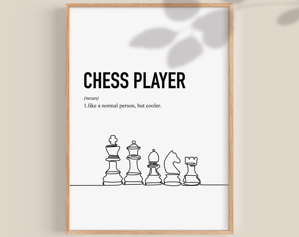 Chess Decor Poster Print, Gift for Chess Player