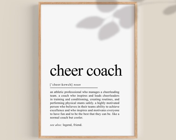 Cheer Coach Gift Cheerleading Team Poster Print
