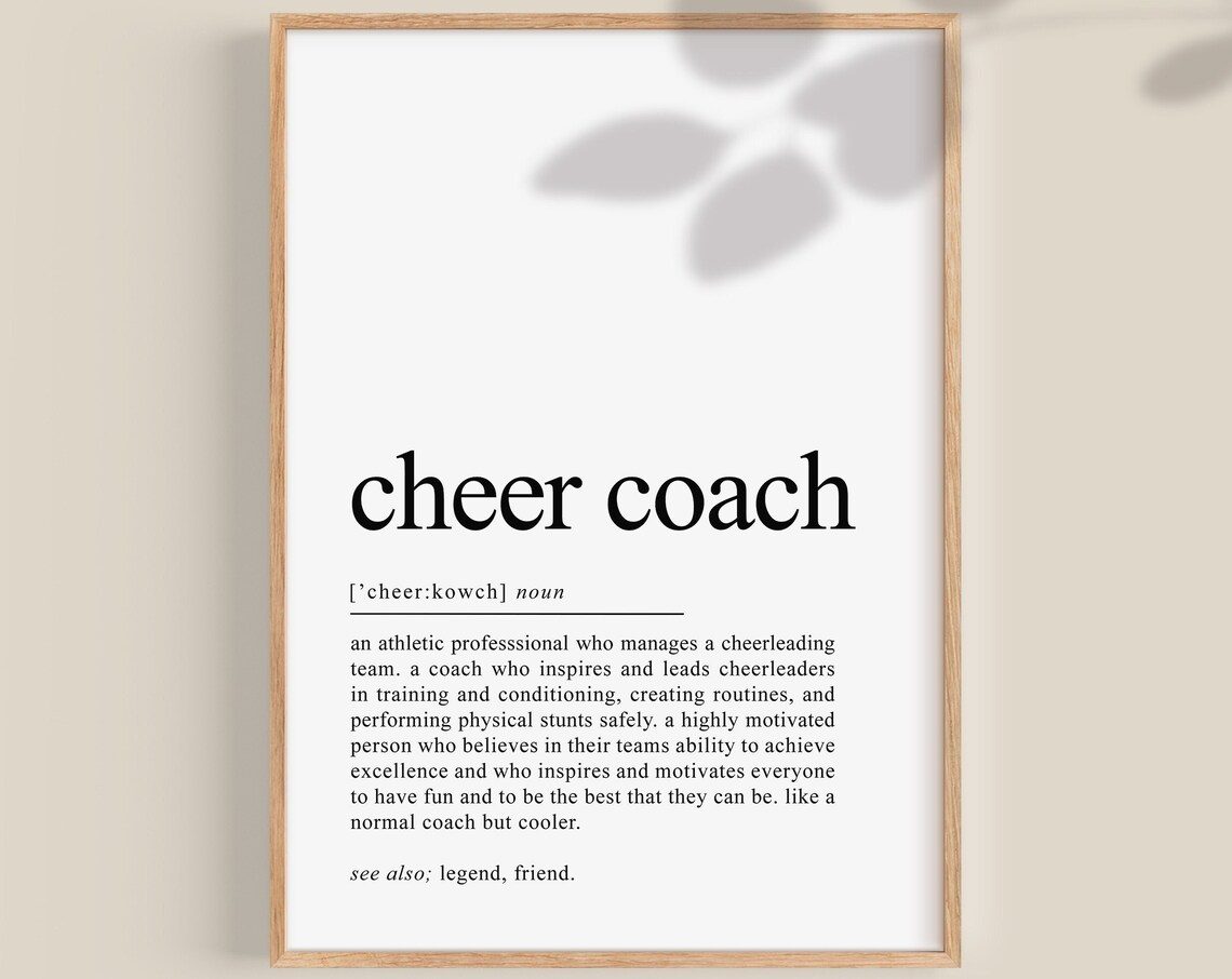 Cheer Coach Gift Cheerleading Team Poster Print