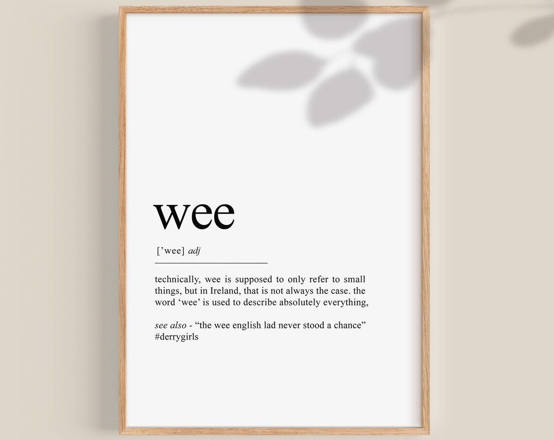 Funny Ireland Wee Definition Art Print, Irish Gift